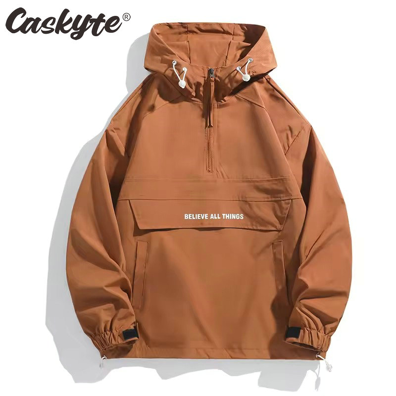Outdoor Sport Waterproof Jacket - 2026 CASKYTE Men Hiking Jacket Waterproof