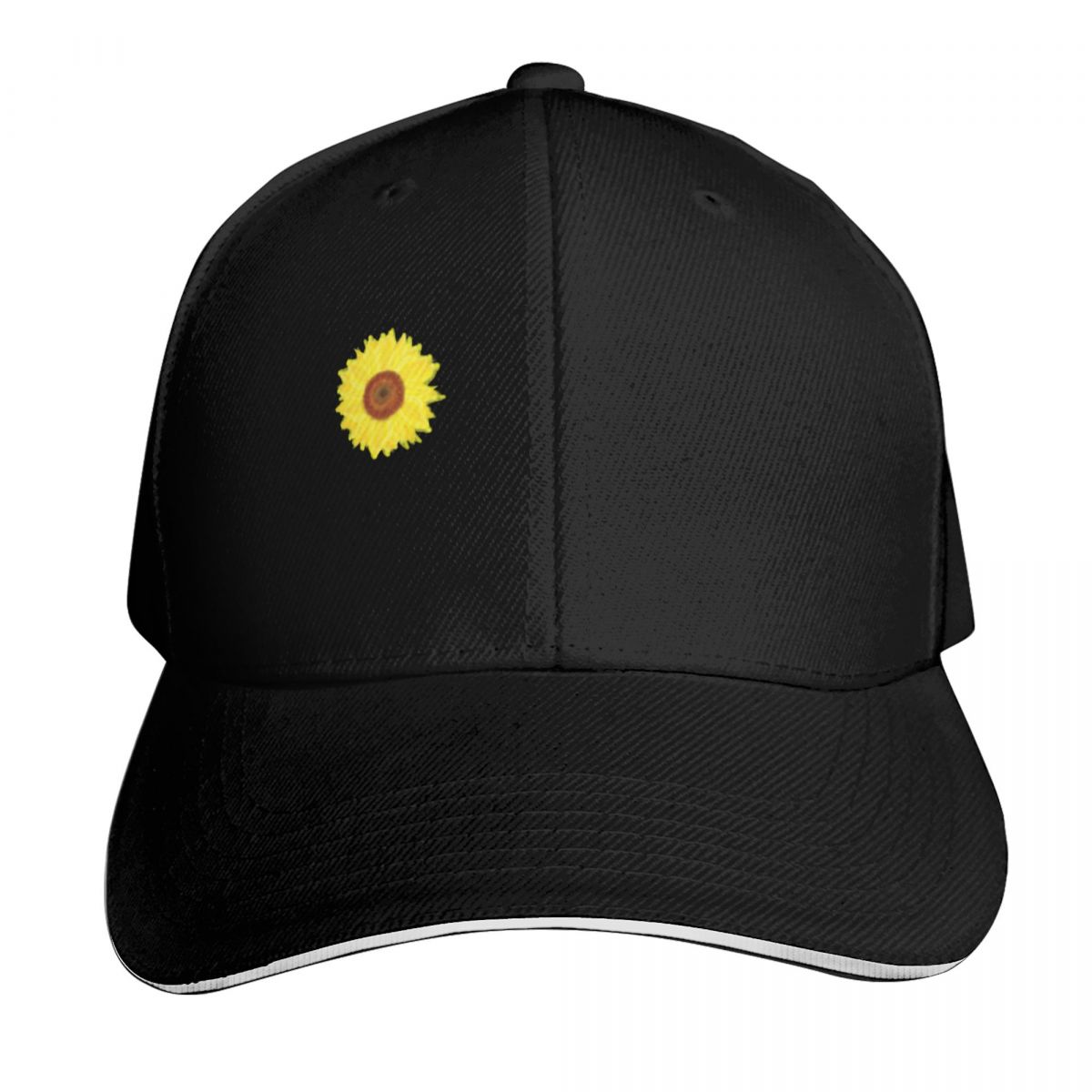 Outdoor Sport Background - Sunny Side Sunflower (Black Background) Baseball