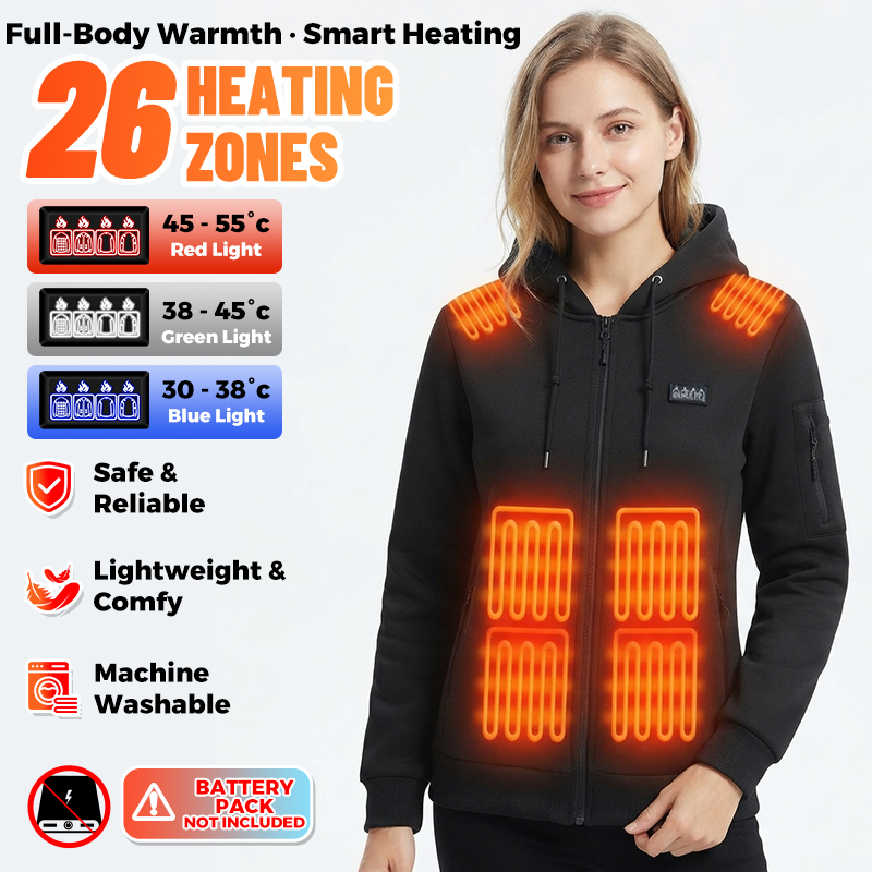 Outdoor Sport Jacket - 26 Zones Heated Hoodie Electric Heating
