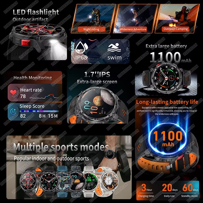 2026 New 1100mAh Large Battery - Definition Of Outdoor Sport ulasan dan harga